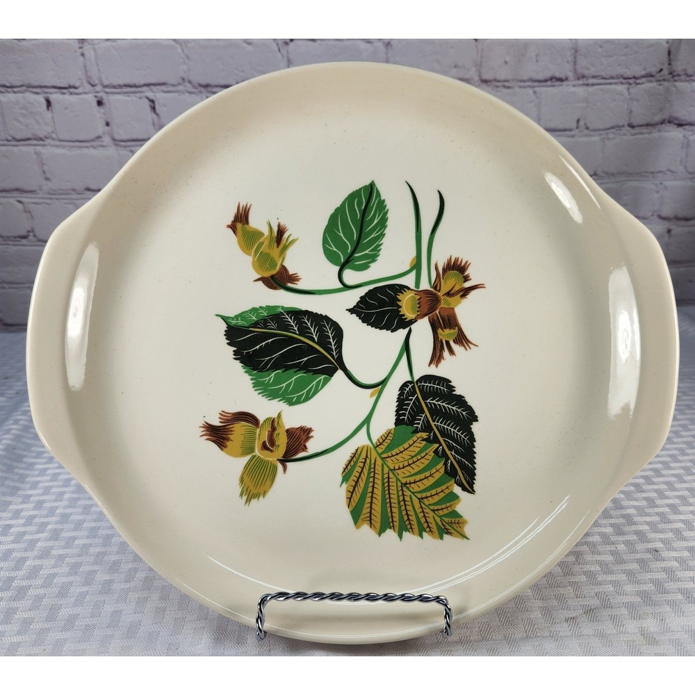 Platter Tray Ballerina China Hazelnut Potteries Leaves & Nuts 1950s